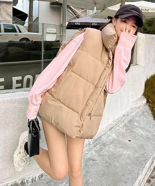 Riff(リフ)の「中綿ベスト(ダウンベスト・レディース・ブラウン/アイボリー/ブラック・M/XL/L)」の18枚目の写真