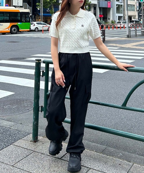 INGNI（イング）の「ツイルカーゴ／パンツ（カーゴパンツ・レディース・ブラック/カーキ/アイボリー・FREE）」の6枚目の写真