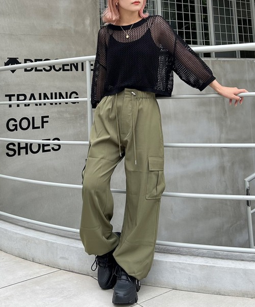 INGNI（イング）の「ツイルカーゴ／パンツ（カーゴパンツ・レディース・ブラック/カーキ/アイボリー・FREE）」の17枚目の写真