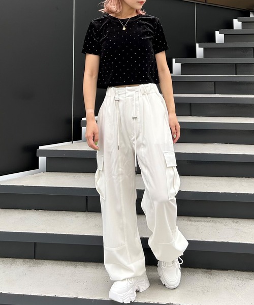 INGNI（イング）の「ツイルカーゴ／パンツ（カーゴパンツ・レディース・ブラック/カーキ/アイボリー・FREE）」の13枚目の写真