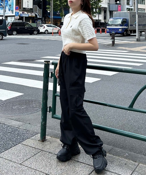 INGNI（イング）の「ツイルカーゴ／パンツ（カーゴパンツ・レディース・ブラック/カーキ/アイボリー・FREE）」の9枚目の写真