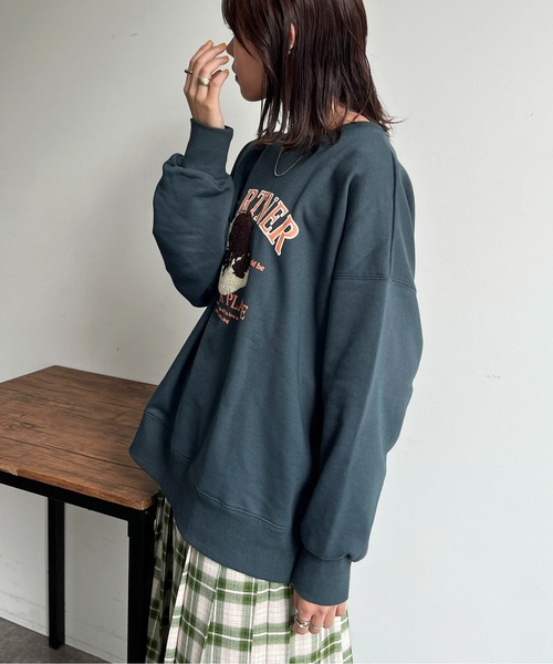 完売❗️CPCM もこもこDOGサガラBIGスウェット 新品 Fサイズ グリーン もこもこDOGサガラBIGスウェット | CPCM(シーピーシーエム)レディース