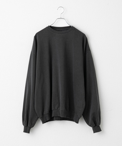 COLONY 2139（コロニートゥーワンスリーナイン）の「ピグメントダメージ裏起毛クルースウェット（スウェット・メンズ・ブラック/チャコールグレー・LARGE/MEDIUM）」の4枚目の写真