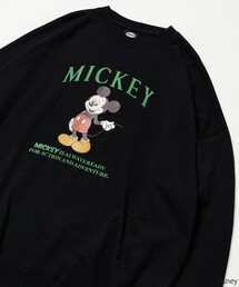 FREAK'S STORE（フリークスストア）の「限定展開 DISNEY/ディズニー ミッキーマウス 別注 ビッグシルエット フロントプリント クルーネックスウェット/ALWAYS（スウェット）」