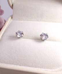 HaRu*/ハート&キューピッド 最高級ジルコニアピアス(6mm)
