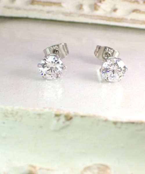 CERCA（チェルカ）の「HaRu*/ハート＆キューピッド　最高級ジルコニアピアス（6ｍｍ）（ピアス（両耳用）・レディース・A/B・FREE）」の3枚目の写真