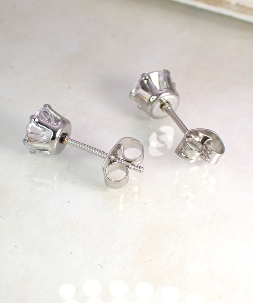 CERCA（チェルカ）の「HaRu*/ハート＆キューピッド　最高級ジルコニアピアス（6ｍｍ）（ピアス（両耳用）・レディース・A/B・FREE）」の4枚目の写真
