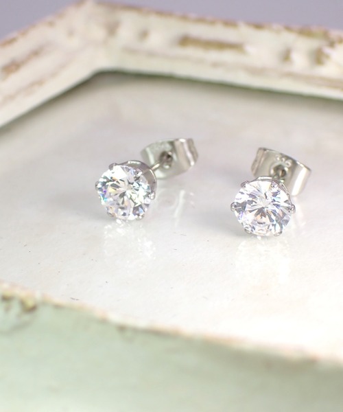 CERCA（チェルカ）の「HaRu*/ハート＆キューピッド　最高級ジルコニアピアス（6ｍｍ）（ピアス（両耳用）・レディース・A/B・FREE）」の5枚目の写真