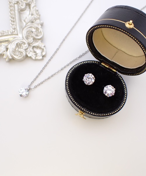 CERCA（チェルカ）の「HaRu*/ハート＆キューピッド　最高級ジルコニアピアス（6ｍｍ）（ピアス（両耳用）・レディース・A/B・FREE）」の6枚目の写真