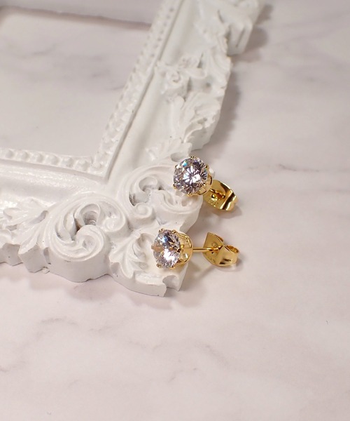 CERCA（チェルカ）の「HaRu*/ハート＆キューピッド　最高級ジルコニアピアス（6ｍｍ）（ピアス（両耳用）・レディース・A/B・FREE）」の12枚目の写真