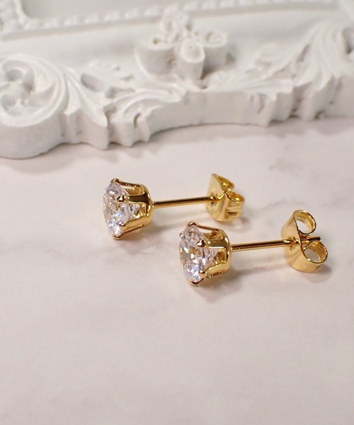CERCA（チェルカ）の「HaRu*/ハート＆キューピッド　最高級ジルコニアピアス（6ｍｍ）（ピアス（両耳用）・レディース・A/B・FREE）」の13枚目の写真