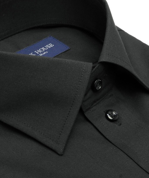 TOKYO SHIRTS(トウキョウシャツ)の「形態安定ノーアイロン ワイド 長袖ビジネスワイシャツ(ビジネスシャツ・メンズ・ブラック・首回り39cm-裄丈84cm/首回り42cm-裄丈86cm/首回り39cm-裄丈80cm/首回り42cm-裄丈82cm/首回り41cm-裄丈86cm/首回り37cm-裄丈80cm/首回り43cm-裄丈86cm/首回り41cm-裄丈82cm/首回り43cm-裄丈82cm/首回り37cm-裄丈84cm)」の2枚目の写真