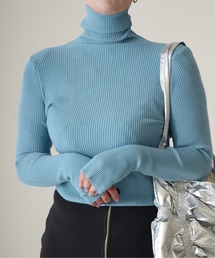 ibeul_ | フィンガーホールハイネックスリムリブニットトップス(ニット/セーター)