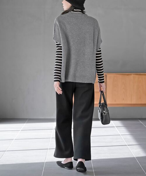 rps（アールピーエス）の「テレコ裏シャギーパンツ（その他パンツ・レディース・アイボリー/チャコールグレー/ブラック・フリー）」の14枚目の写真