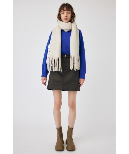 MOUSSY(マウジー)の「OVERSIZED ニットトップス(ニット/セーター・レディース・ホワイト/ブルー/ブラック/ブラウン・FREE)」の6枚目の写真