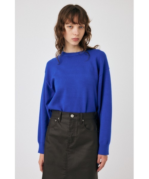 MOUSSY(マウジー)の「OVERSIZED ニットトップス(ニット/セーター・レディース・ホワイト/ブルー/ブラック/ブラウン・FREE)」の9枚目の写真