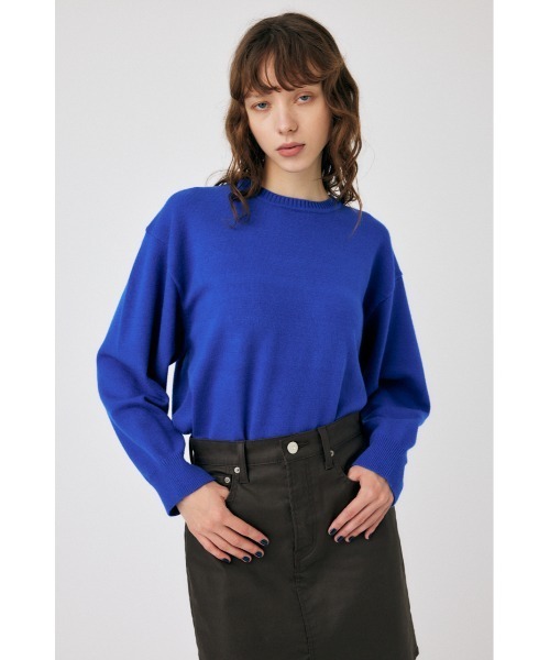 MOUSSY(マウジー)の「OVERSIZED ニットトップス(ニット/セーター・レディース・ホワイト/ブルー/ブラック/ブラウン・FREE)」の10枚目の写真