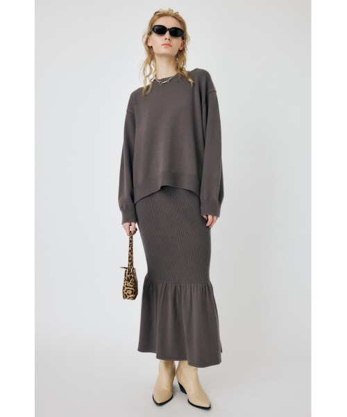 MOUSSY(マウジー)の「OVERSIZED ニットトップス(ニット/セーター・レディース・ホワイト/ブルー/ブラック/ブラウン・FREE)」の15枚目の写真