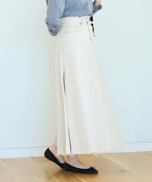 BEAMS HEART（ビームスハート）の「サイドタック デニムロングスカート（デニムスカート・レディース・ネイビー/ナチュラル・SMALL/MEDIUM）」の13枚目の写真
