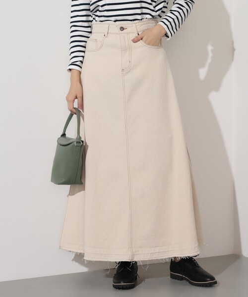 BEAMS HEART（ビームスハート）の「サイドタック デニムロングスカート（デニムスカート・レディース・ネイビー/ナチュラル・SMALL/MEDIUM）」の12枚目の写真