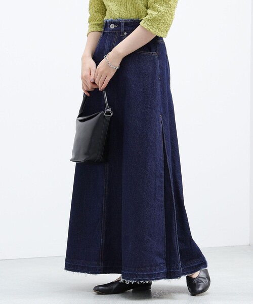 BEAMS HEART（ビームスハート）の「サイドタック デニムロングスカート（デニムスカート・レディース・ネイビー/ナチュラル・SMALL/MEDIUM）」の7枚目の写真