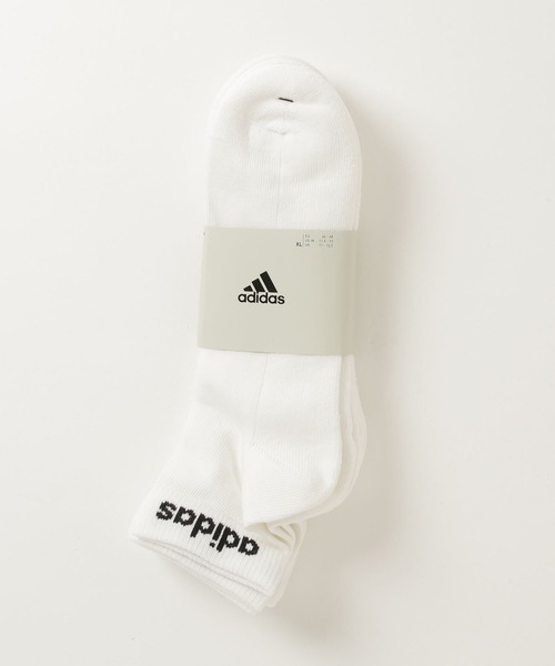adidas(アディダス)の「リニア クッション アンクルソックス3足組 / アディダス adidas(ソックス/靴下・メンズ・Black/グレー/ホワイト・LARGE/SMALL/MEDIUM/X-LARGE)」の4枚目の写真