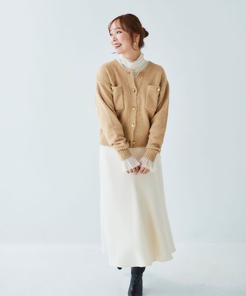 le.coeur blanc(ルクールブラン)の「カシミヤタッチフレアスカート(スカート・レディース・オフホワイト/イエロー/ライトグレー・38/36)」の18枚目の写真