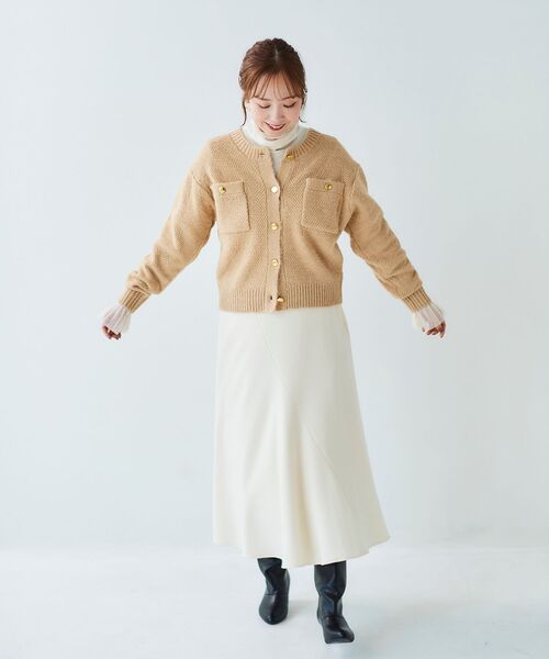 le.coeur blanc(ルクールブラン)の「カシミヤタッチフレアスカート(スカート・レディース・オフホワイト/イエロー/ライトグレー・38/36)」の19枚目の写真