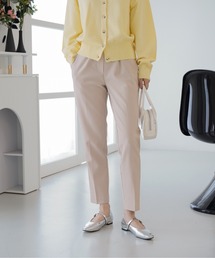 【SHOPLIST styled by DHOLIC 限定】 美脚 シルエット ストレッチ タック テーパードパンツ