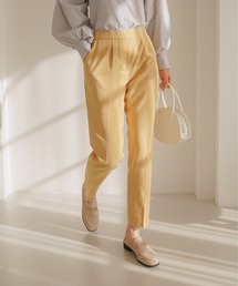 【SHOPLIST styled by DHOLIC 限定】 美脚 シルエット ストレッチ タック テーパードパンツ