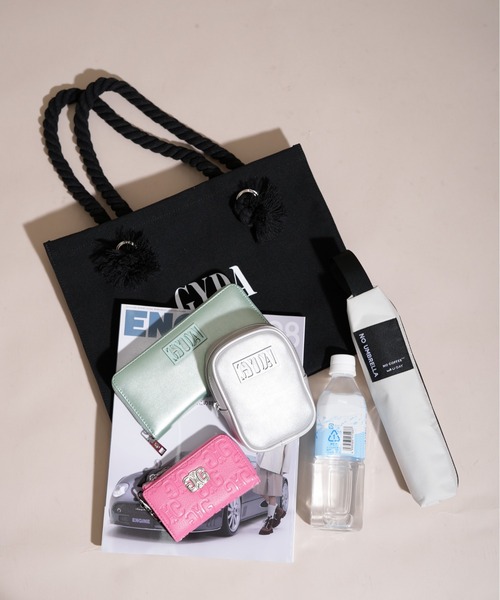 GYDA（ジェイダ）の「【GYDA/ジェイダ】 ショッパー風 キャンバストート（トートバッグ・レディース・ブラック/アイボリー・FREE）」の8枚目の写真