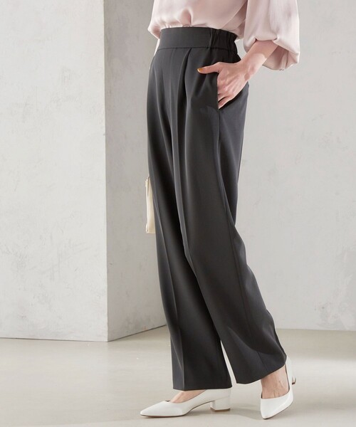 SHIPS（シップス）の「〈手洗い可能〉強撚 へビー ツイル ストレート パンツ 24SS ◇（その他パンツ・レディース・ダークグレー/ライトグレー/オフホワイト・34/36/40/38）」の3枚目の写真