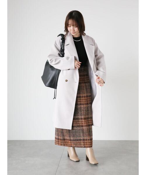 Te chichi TERRASSE(テチチテラス)の「ブークレチェックタイトスカート(スカート・レディース・オレンジ/ネイビー・F)」の8枚目の写真