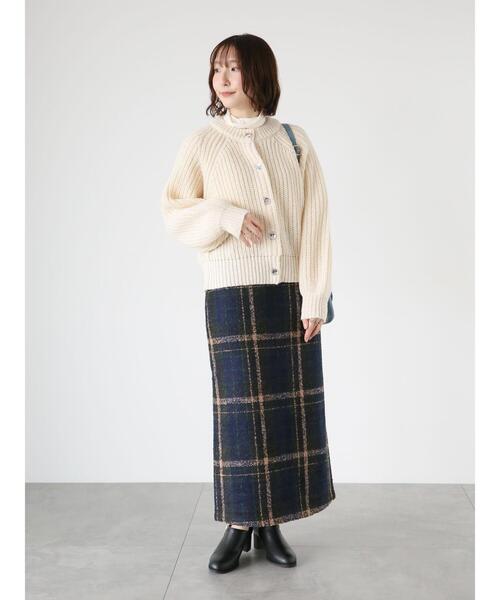 Te chichi TERRASSE(テチチテラス)の「ブークレチェックタイトスカート(スカート・レディース・オレンジ/ネイビー・F)」の7枚目の写真