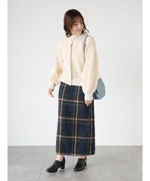 Te chichi TERRASSE(テチチテラス)の「ブークレチェックタイトスカート(スカート・レディース・オレンジ/ネイビー・F)」の6枚目の写真