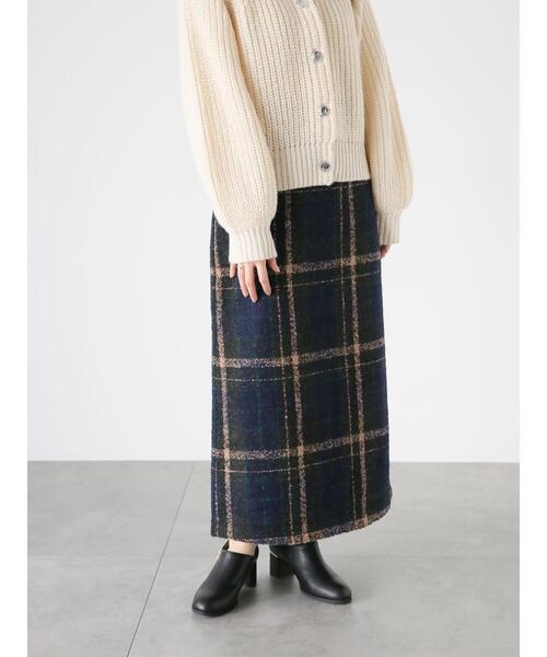 Te chichi TERRASSE(テチチテラス)の「ブークレチェックタイトスカート(スカート・レディース・オレンジ/ネイビー・F)」の5枚目の写真