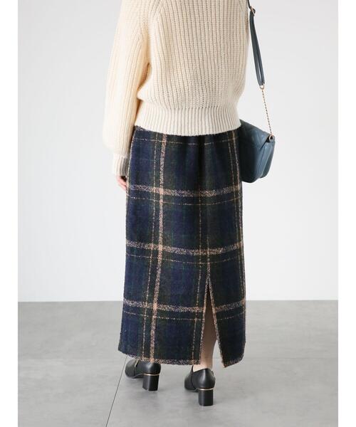 Te chichi TERRASSE(テチチテラス)の「ブークレチェックタイトスカート(スカート・レディース・オレンジ/ネイビー・F)」の20枚目の写真