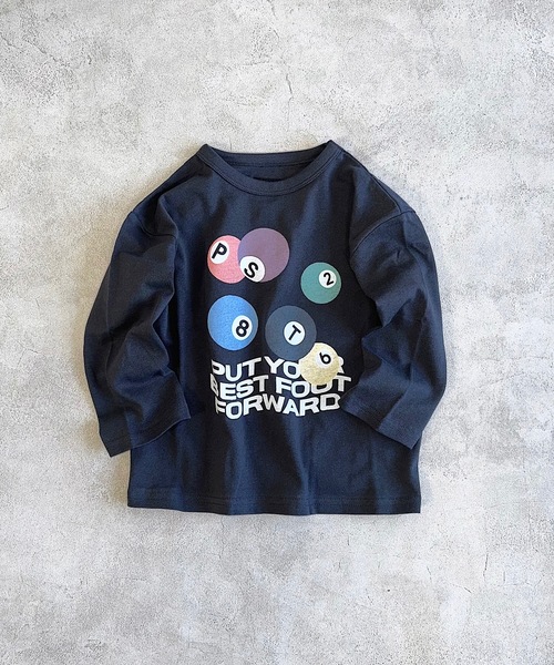 Life Support Products（ライフサポートプロダクツ）の「プリントロンティー（80～150cm）（Tシャツ/カットソー・キッズ・ホワイト系その他/ダークネイビー/レッド/ライトグリーン/ライトピンク/パープル/チャコール/グレー/オフホワイト/杢グレー・80/130/95/140/150/90/100/110/120）」の6枚目の写真