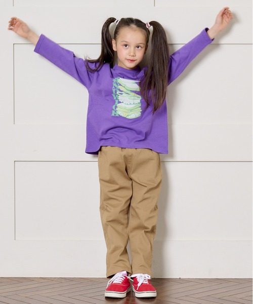 Life Support Products（ライフサポートプロダクツ）の「プリントロンティー（80～150cm）（Tシャツ/カットソー・キッズ・ホワイト系その他/ダークネイビー/レッド/ライトグリーン/ライトピンク/パープル/チャコール/グレー/オフホワイト/杢グレー・80/130/95/140/150/90/100/110/120）」の17枚目の写真