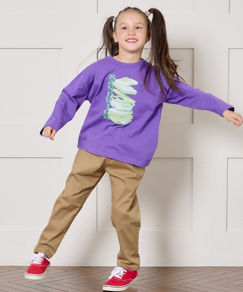 Life Support Products（ライフサポートプロダクツ）の「プリントロンティー（80～150cm）（Tシャツ/カットソー・キッズ・ホワイト系その他/ダークネイビー/レッド/ライトグリーン/ライトピンク/パープル/チャコール/グレー/オフホワイト/杢グレー・80/130/95/140/150/90/100/110/120）」の18枚目の写真