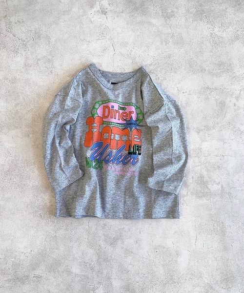 Life Support Products（ライフサポートプロダクツ）の「プリントロンティー（80～150cm）（Tシャツ/カットソー・キッズ・ホワイト系その他/ダークネイビー/レッド/ライトグリーン/ライトピンク/パープル/チャコール/グレー/オフホワイト/杢グレー・80/130/95/140/150/90/100/110/120）」の20枚目の写真