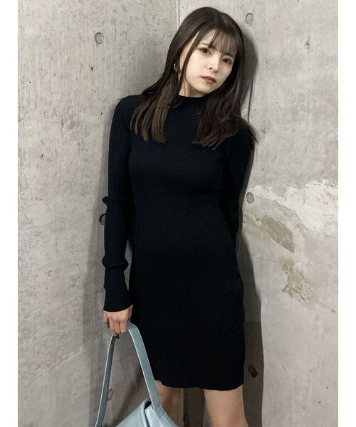 MURUA（ムルーア）の「ボトルネックニットミニワンピース（ワンピース・レディース・アイボリー/ブラック/その他1・FREE）」の16枚目の写真