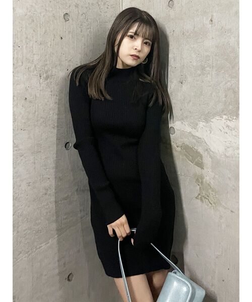 MURUA（ムルーア）の「ボトルネックニットミニワンピース（ワンピース・レディース・アイボリー/ブラック/その他1・FREE）」の17枚目の写真