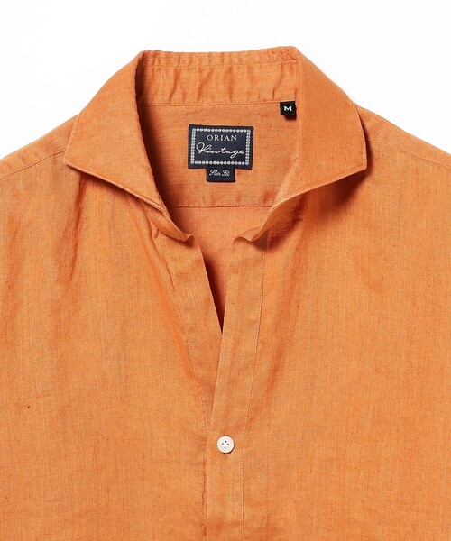 ORIAN（オリアン）の「ORIAN / リネン プルオーバーシャツ（シャツ/ブラウス・メンズ・ブラック/ホワイト/グリーン系その他5/オレンジ/インディゴブルー・SMALL/MEDIUM/LARGE/X-LARGE）」の17枚目の写真