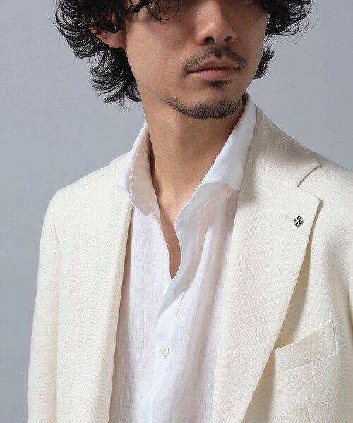 ORIAN（オリアン）の「ORIAN / リネン プルオーバーシャツ（シャツ/ブラウス・メンズ・ブラック/ホワイト/グリーン系その他5/オレンジ/インディゴブルー・SMALL/MEDIUM/LARGE/X-LARGE）」の2枚目の写真