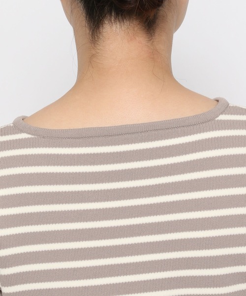 mysty woman(ミスティウーマン)の「パールボタンペプラムカーデ 101953(カーディガン/ボレロ・レディース・ベージュ系その他/ピンク/オフホワイト・FREE)」の10枚目の写真