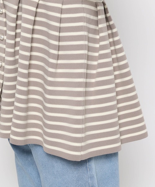 mysty woman(ミスティウーマン)の「パールボタンペプラムカーデ 101953(カーディガン/ボレロ・レディース・ベージュ系その他/ピンク/オフホワイト・FREE)」の13枚目の写真