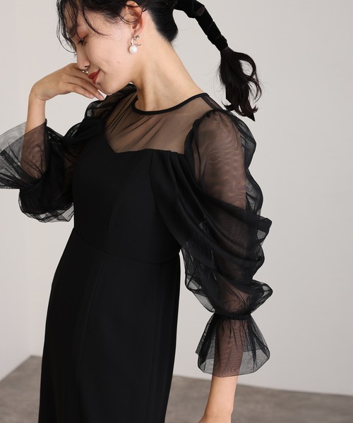 atlo(アトロ)の「結婚式 同窓会 オケージョンドレス パーティー ドレス 袖あり&ロング オフショルダー お呼ばれ フォーマル ワンピース 二次会 成人式 謝恩会 20代 30代(ドレス・レディース・ブルー系その他/ブラック/ホワイト系その他/アッシュブラウン・M/S/L/XL/XXL)」の13枚目の写真