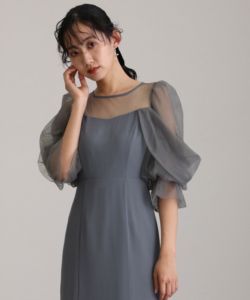 結婚式 同窓会 オケージョンドレス パーティードレス 袖あり&ロング