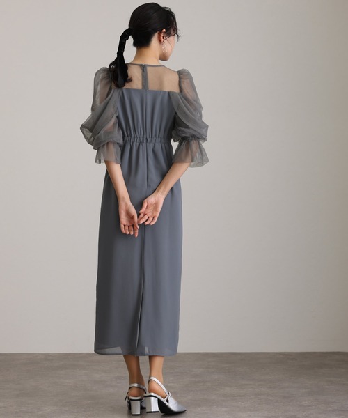 結婚式 同窓会 オケージョンドレス パーティードレス 袖あり&ロング